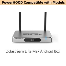 PowerHOOD 5V AC/DC Adapter Compatible with Octastream Elite Max Android Box 4GB DDR 128GB EMMC 6K Ultra HD Media Player 5VDC DC5V 5volt 5.0 Volts Power Supply Cord Wall Plug Charger Cable PSU Mains