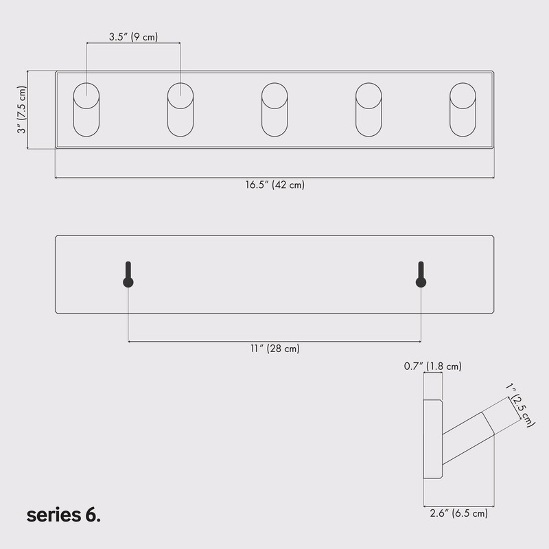 LARHN Wall Mounted Coat Rack, Wooden Wall Coat Rack with