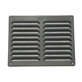 PATIKIL 10x8 Inch Aluminum Vent Cover, Screen Air Grille Ventilation Cover HVAC Louvered Grill for Home Kitchen Fireplace Bathroom Wall Ceiling, Gray