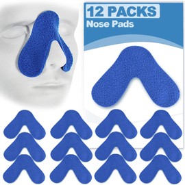 Paquete de 12 almohadillas de nariz CPAP para evitar fugas de aire, marcas rojas, irritación, dolor de presión en el puente nasal, se puede recortar para adaptarse a la mayoría de las máscaras, almohadillas de forro polar extremadamente suaves