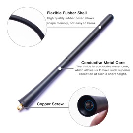 Tectary Short Antenna for Harley Davidson Motorcycles Electra Street Road Glide Ultra Limited Tour Pack Accessories 1989-2025, 7" Rubber Antenna Replacement for FM/AM Reception