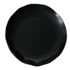 A-to-Z Supply RF1016B Plate, 16" Dia., Round, Scallop Edge, Break-Resistant, Dishwasher Safe, BPA Free, Melamine, Black, Black Pearl, NSF
