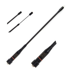 BFTECH NA-772 R Adjustable Max 14-Inch Dual Band Antenna (144/430Mhz) SMA Female High gain Handheld Antenna