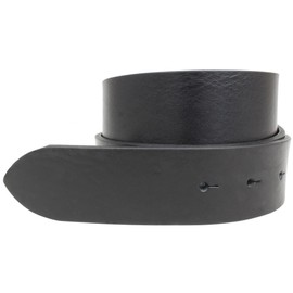 Interchangeable belt made of full cowhide leather without buckle, 4 cm, press stud belt for men and women, 40 mm, leather belt 4 cm, black