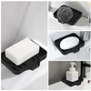 2 Pack Silicone Soap Dish with Drain, Bar Soap Holder