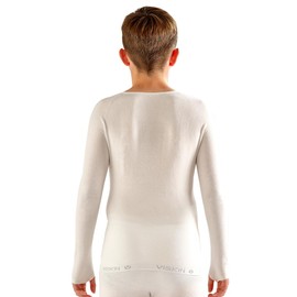 Viskin Teens Seamless Top for Eczema Prone Skin, Psoriasis and Itchy Skin, Viscose Fibre Clothing for Boys and Girls, Absorbs Moisture, Soothing and Cooling Effect 11-14 Years, Ecru