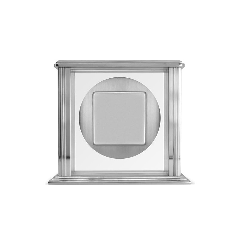 Acctim Acctim Mantel Clock, Metal, Silver, 13.7 x 15.5 x