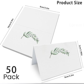 Yharnamite 50 Pcs Place Cards for Table, Wedding or Party Name Cards Blank Table Name Signs, Wedding Reception Place Cards for Weddings, Buffet Party, Table Setting