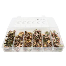 Car U Nut Clip Assortment Kit, U Nut Kit 100 PCS Stainless Steel Colorful Galvanized Insert Nut Clip Nut Set for Car