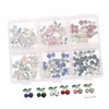 WOONEKY 60pcs Cherry Nail Rhinestones Gems for DIY Nail Art