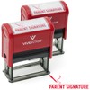 Parent Signature Teacher Self Inking Rubber Stamp (Red Ink) -