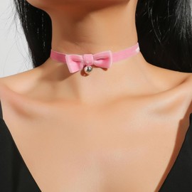 Choker Necklace for Women Black Velvet Choker Necklace Adjustable Classic Bow Goth Choker Necklace Birthday Christmas Gifts Trendy Stuff
