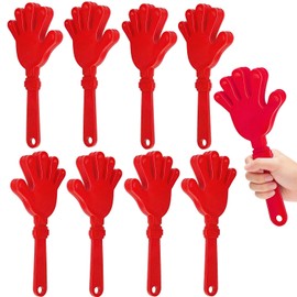 Hongdouo 8PCS Hand Clappers 7.5 Inch Clapping Noisemakers Plastic Noise Makers Mini Hand Soundboard Party Favors Clacker for Birthdays Games Ball Dance 2026 World Cup Sporting Events Cheers Supplies