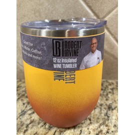 Robert Irvine 12 Oz Orange Wine Tumbler Gifts Holidays Christmas NEW Travel