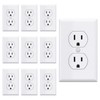 AIDA Outlet White Duplex Receptacle with Wall Plate, Electrical Outlet