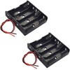 4 AA Battery Holder with Wire Leads (2-Pack), 6V Battery