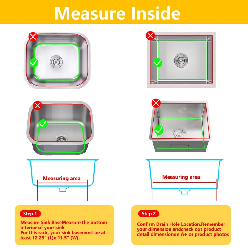 JOOKKI Sink Protectors for Kitchen Sink12.25"X11.5"Center Sink Mat 2pcs