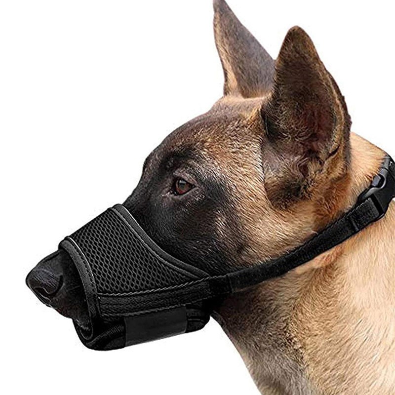 Dog Muzzle Breathable Mesh and Durable Nylon Muzzle with Adjustable