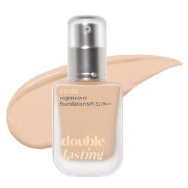 Etude Double Lasting Vegan Cover Foundation 30g, 1 piece, 21N1 Neutral Beige / 에뛰드 더블 래스팅 비건 커버 파운데이션 30g, 1개, 21N1 뉴트럴 베이지