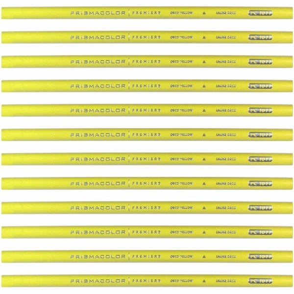Prismacolor Premier Colored Pencil - Deco Yellow - PC1011 (1800022) - 12PC