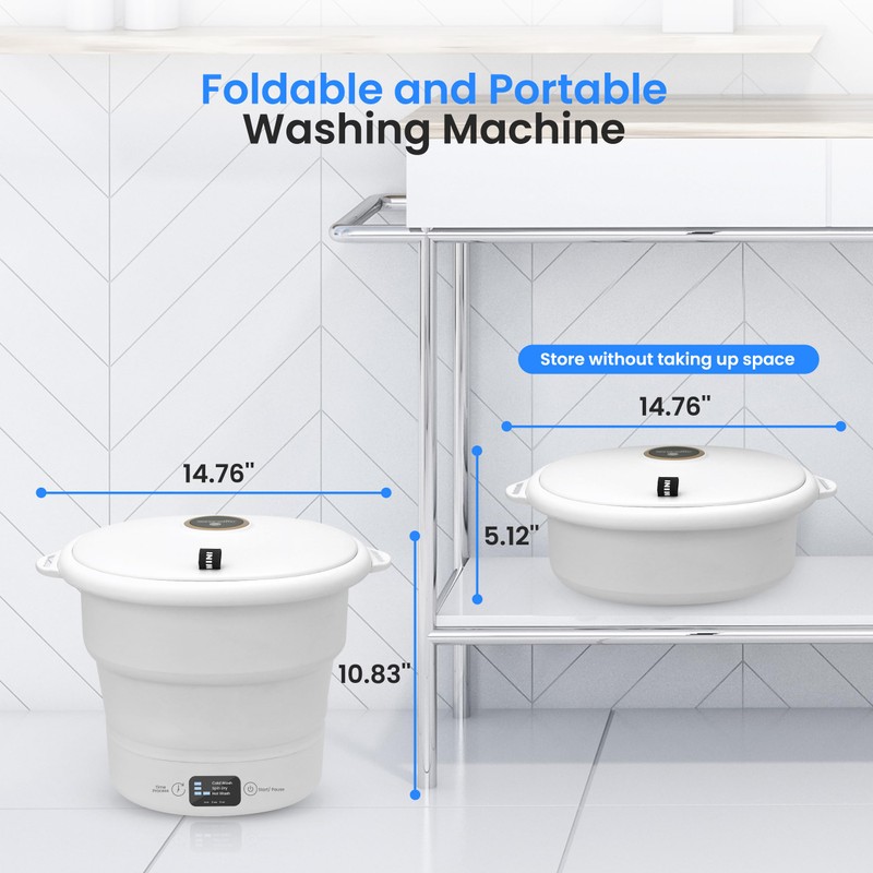 SereneLife PUCWM44.5 Portable Mini Washing Machine Bucket Washer for Clothes
