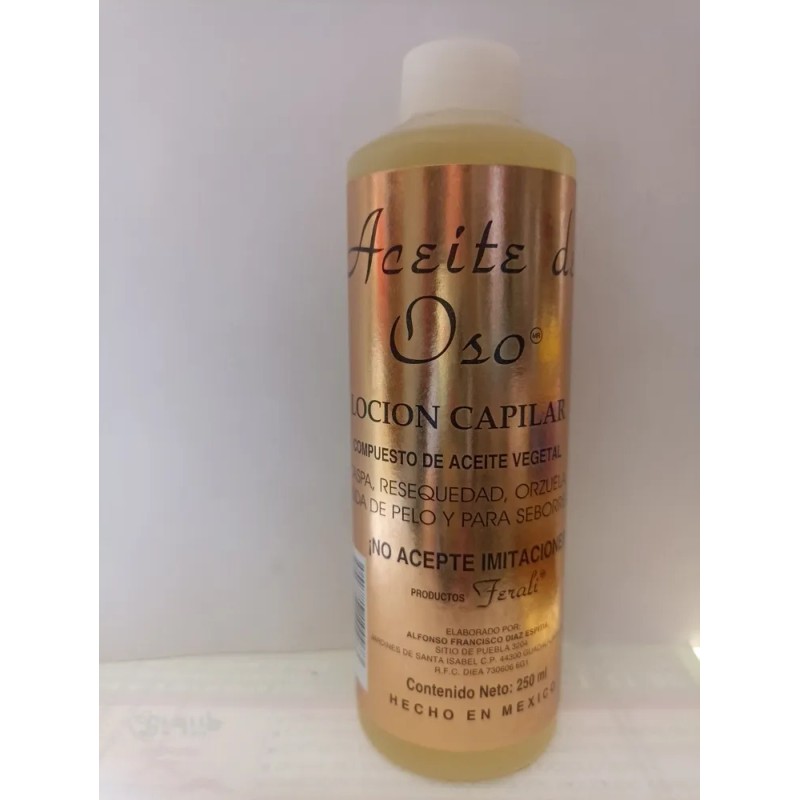 Locion Capilar Aceite De Oso 250 Ml Son 4 Piezas