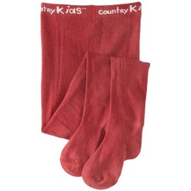Country Kids Girl's Luxury Warm Winter Tights Socks, Red (Burgundy N/A), 3-5 Years UK