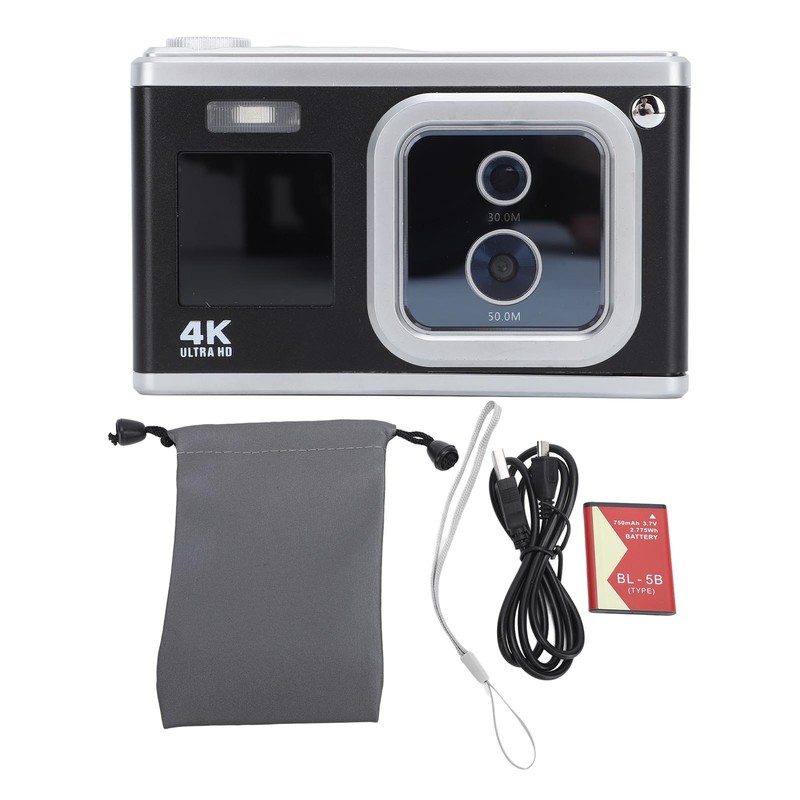 Digital Camera 4K HD Dual IPS Screen 50MP 30MP Dual