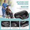 Large Portable Inflatable Shampoo Basin, Hair Washing Bowl for Bedridden,