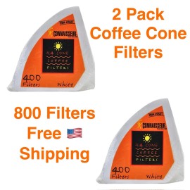 Connaisseur Rockline Connaisseur #4 Cone Coffee Filters 800 Count #9661 White For Hario V60
