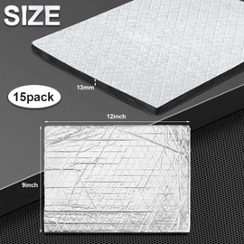 Nuanchu 512mil 11.25 Sq ft 13 mm Thickened Cars Sound Deading Material 9 x 12 Inch 15 Pack Car Insulation Heat Sound Deadener with Audio Noise Insulation and Vibration Dampening