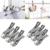 Vicloon 6 Pcs Stainless Steel Beach Towel Clips, Wind Resistant,