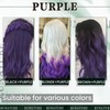 RUNATURE 22 Inch U Tip Hair Extensions Human Hair Purple