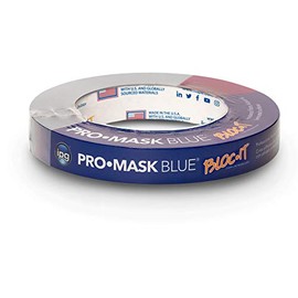 IPG ProMask Blue with BLOC-It, Premium 14-Day Masking Tape, 0.70" x 60 yd, Blue, (Single Roll)