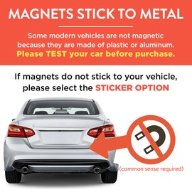 Rio Salto Funny Elderly Driver Magnet Senior Driver Magnet for Car Old People Gag Gift Please Be Patient Car Sign Magnetic Bumper Sticker Prank for Adults Women Men New Bad Driver Joke