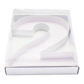 WENPACK 2 x 12" Fillable Cardboard Boxes Number Shape Clear Lid Candy Charcuterie Grazing Packaging
