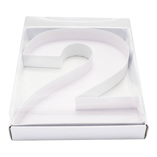 WENPACK 2 x 12" Fillable Cardboard Boxes Number Shape Clear