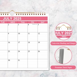 Wall Calendar 2026-12 Month Calendar from January 2026 - December 2026, 2026 Wall Calendar Planner with 140gsm Thick Paper for Planning and Organizing for Home or Office, 8.5 x 11 Inches, Green