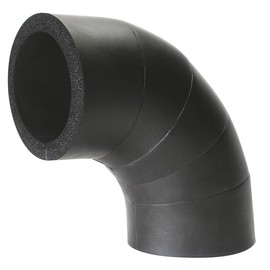 3-1/2" x 1-1/8" Elastomeric Elbow Pipe Fitting Insulation, 1/2" Wall