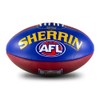 Sherrin Brisbane Lions AFL Club Leather Football, Size 5