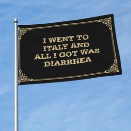 Funny Decor For Bar I Went To Italy And All I Got Was Diarrhea Flag Fun Flags College Dorm Room Flag (Color : Colour, Size : 152X244CM)