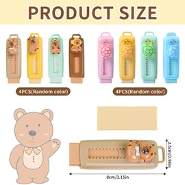 LUHOCIY Radiergummi Stift, Radiergummi Kinder, Eraser, für Das Tägliche Lernen und Zeichnen der Schüler, zum Ausradieren von Fehlern in Aufgaben, Geeignet für Eine Vielzahl von Szenarien