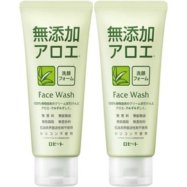  Rosette Additive-Free Aloe Facial Cleansing Foam AZ (140g x 2 pack) Facial Cleanser Sensitive Skin Aloe Extract (100% Plant-derived Cleansing Ingredients)