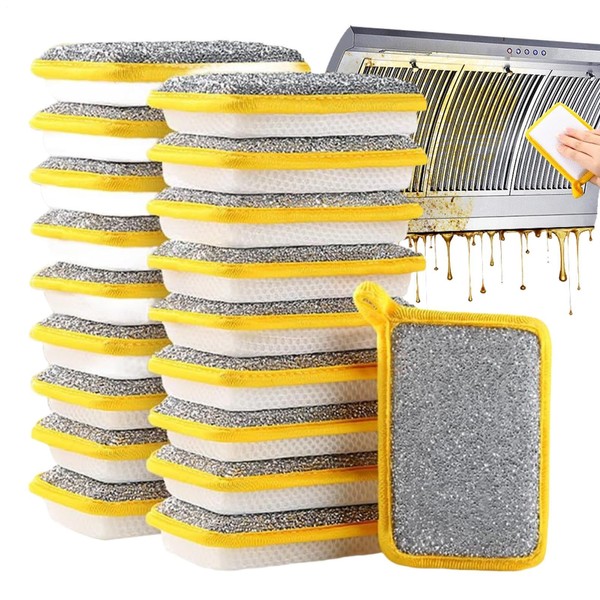 Sponges Kitchen,20X Non Scratch Sponges | Double Sided Scrubber Absorbent