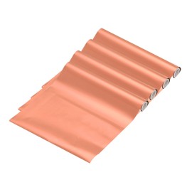 sourcing map 4 Pcs Toner Reactive Foil,Metallic Transfer Hot Foil Roll 15cm x 300cm Deco Foil Transfer Sheets Paper for Hot Foil Pen Scrapbooking Heat Transfer DIY Craft,Copper