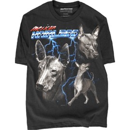 Xoloitzcuintle Mexican Hairless Dog Lover T-Shirt - 80s 90s Glam Rock Graphic - Men & Women - Epic Heavy Metal Punk Rock Tee (US, Alpha, X-Large, Regular, Regular, Mexican Hairless)