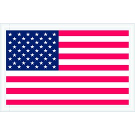 Aviditi U.S.A. Flag Adhesive Side Loading Packing List Document Envelopes, 5 1/4" x 8" for Attaching Packing Slips, Invoices and Important Papers to Packages, Shipments and Mailings (Pack of 1000)
