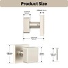 naubea 2 Pack Brushed Nickel Dummy Door Knob Interior, Square