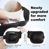 RIKEYO 2Pcs 3D Eye Patches for Adults, Adjustable Medical Eyepatch,Black(Left)