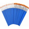 60 Pcs Paint Brushes,Round Flat Small Brush Bulk for Detail